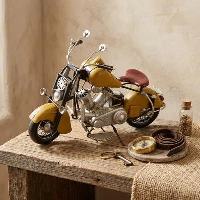 Cheungs Motor Cycle In Yellow