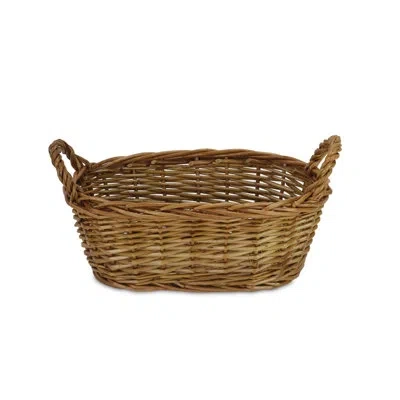 Cheungs Wicker Basket In Stained Brown