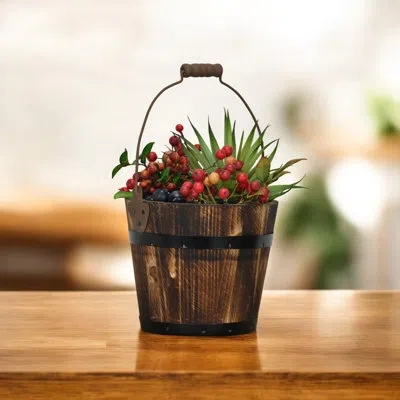 Cheungs Wooden Bucket In Brown