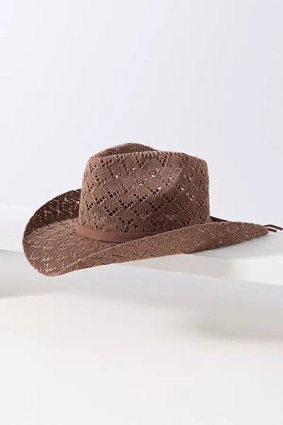 Cheveux Corp. Crochet Belted Rancher In Brown