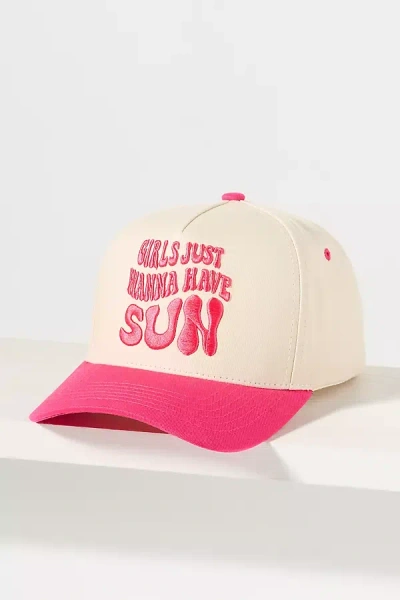 Cheveux Corp. Sun Theme Trucker Hat In Pink