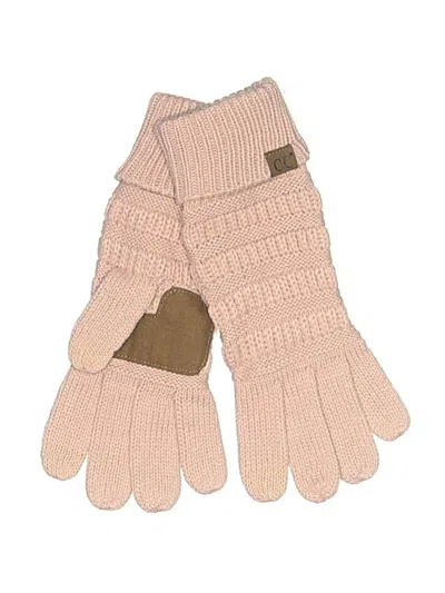 Pre-owned Cheveux Gloves In Pink