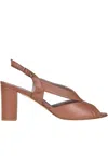 Cheville Nappa Leather Sandals In Hazel