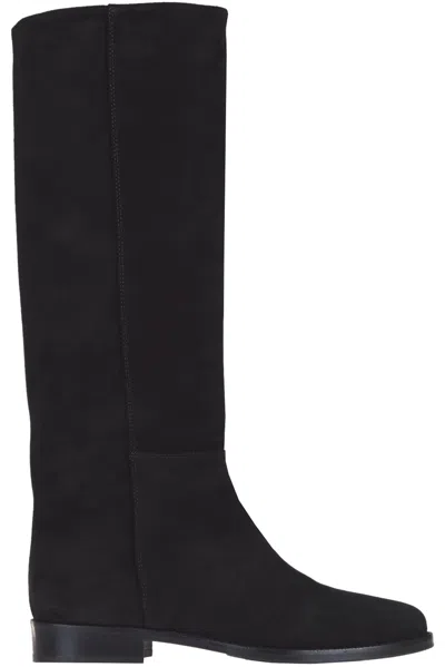 Cheville Suede Boots In Black