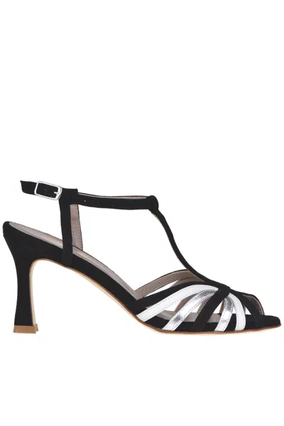 Cheville Suede Sandals In Black