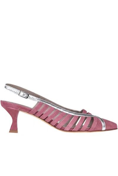 Cheville Suede Slingback Pumps In Pink