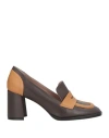 Cheville Woman Loafers Dark Brown Size 8 Soft Leather In Brown
