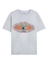 Chew Forever Static Printed Cotton T-shirt In Gray