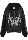 Chew Forever Roach Logo-print Hooded Cotton Sweatshirt In Black