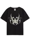 Chew Forever Roach Printed Cotton T-shirt In Black