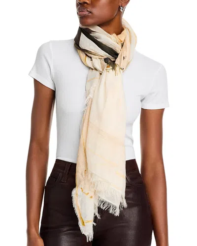 Chez Dede Aperitivo Scarf In Ivory/brown