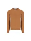 Chez Paul Ribbed Sweater In Brown