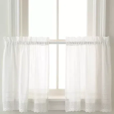 Chf 2-pc. Rod Pocket Window Tier In White