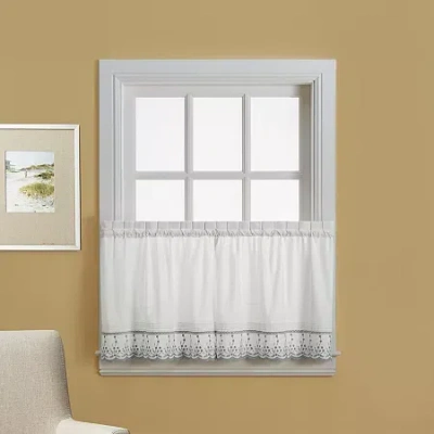 Chf Abby 2-pc. Rod Pocket Window Tier In Gray