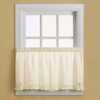 Chf Battenburg 2-pc. Rod Pocket Window Tier In Brown
