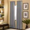 Chf Cameron Grommet Top Light-filtering Single Curtain Panel In Gray