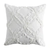Chf Chenille Square Throw Pillow In White