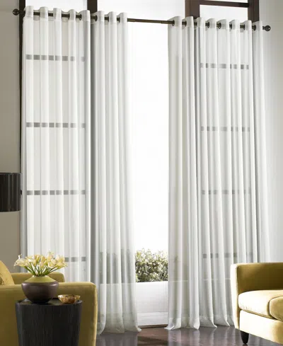 Chf Closeout!  Sheer Soho Voile Grommet 59" X 120" Panel In Silver