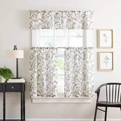 Chf Hummingbird 3-pc. Rod Pocket Window Tier In Multi