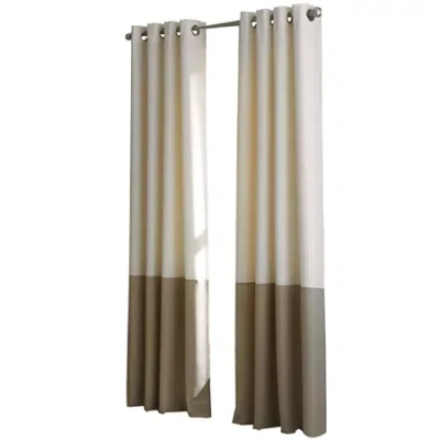 Chf Kendall Grommet Top Light-filtering Single Curtain Panel In Sand