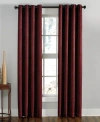 Chf Lenox 50" X 132" Crushed Texture Curtain Panel In Wine
