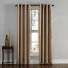 Chf Lenox Grommet Top Light-filtering Single Curtain Panel In Brown