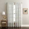Chf Lynette Rod Pocket Embroidered Light-filtering Single Curtain Panel In Blue