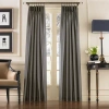 Chf Marquee Pinch Pleat Back Tab Light-filtering Single Curtain Panel In Gray
