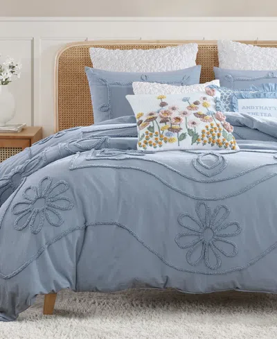 Chf Retro Scroll 3-pc. Comforter Set, King In Blue