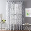 Chf Santa Barbara Rod Pocket Sheer Single Curtain Panel In Gray