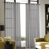 Chf Soho Grommet Top Sheer Single Curtain Panel In Silver