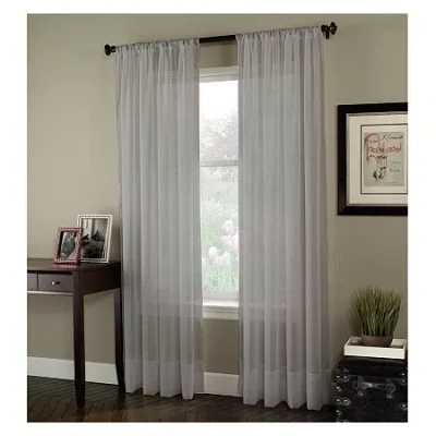 Chf Soho Rod Pocket Back Tab Sheer Single Curtain Panel In Multi