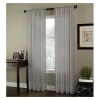 Chf Soho Rod Pocket Back Tab Sheer Single Curtain Panel In Silver