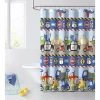 Chf Trains And Trucks Shower Curtain In Blue