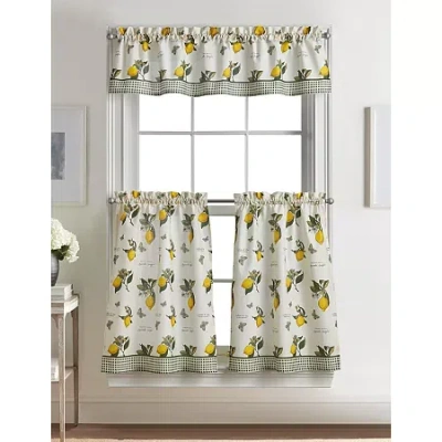 Chf Vintage Lemon 3-pc. Rod Pocket Window Tier In Yellow
