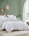 Chf Works Chenille Laurel 3-pc Duvet Cover Set, King In White