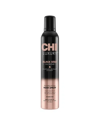 Chi 10oz Luxury Black Seed Oil Flexible Hold Hairspray In Transparent