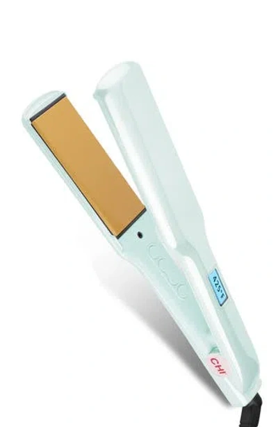 Chi Baby Blue Chrome Wide Plate Ceramic Hair Straightener In No Color