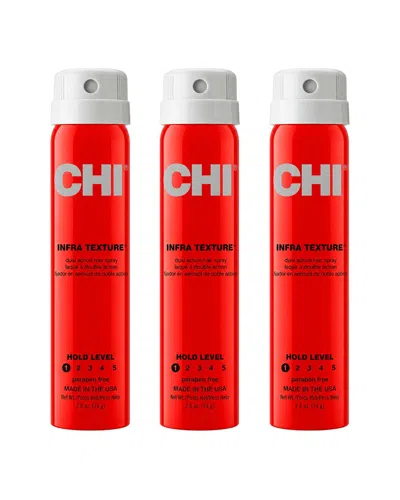 Chi Infra Texture Hair Spray - Pack Of 3 In Transparent