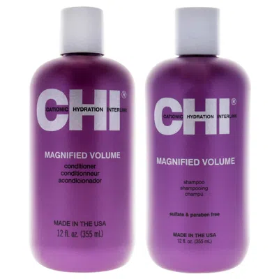 Chi Magnified Volume Conditioner And Shampoo Kit By  For Unisex - 2 Pc Kit 12oz Conditioner, 12oz Sha In Purple