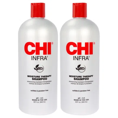 Chi Moisture Therapy Infra Shampoo By  For Unisex - 32 oz Shampoo - Pack Of 2 In Multi