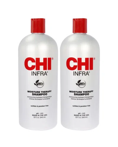 Chi Moisture Therapy Infra Shampoo - Pack Of 2 In Transparent