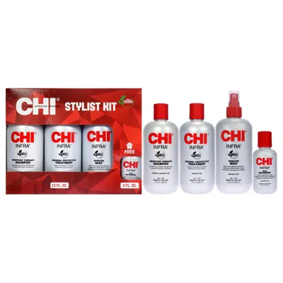 Chi Stylist Kit By  For Unisex - 4 Pc 12oz Shampoo, 12oz Treatment, 12oz Keratin Mist, 2oz Silk Infus In Multi