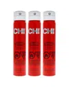 Chi Unisex 2.6oz Enviro 54 Natural Hold Hairspray Pack Of 3 In Red