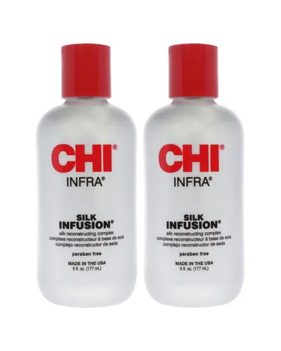 Chi Unisex 6oz Silk Infusion Reconstructing Complex - Pack Of 2 In Red