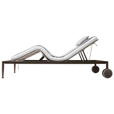 Pre-owned Chi Wing Lo Giorgetti Gea Beach Lounger Designed By  - Adjustable Chaise Lounge In Gray