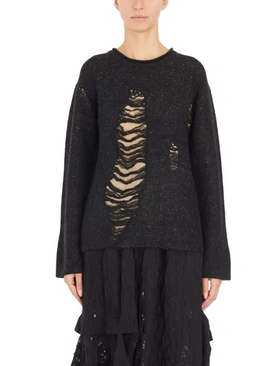 CHIAHUNG SU CHIAHUNG SU DOUBLE LAYER SWEATER DAMAGED