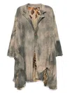 Chiahung Su Dyed Mesh Coat In Braun