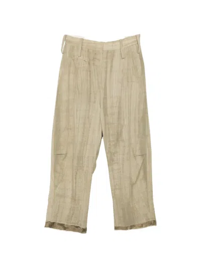 Chiahung Su Hand-woven Tailored Trousers In Green