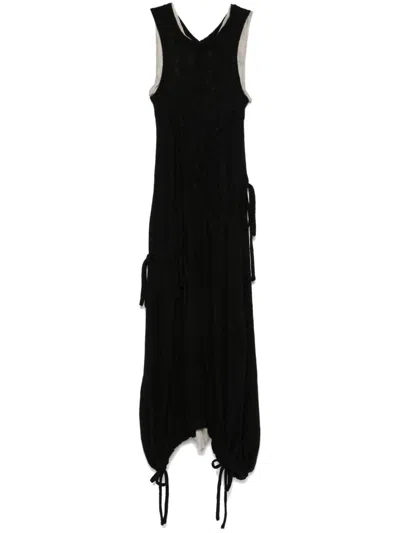 Chiahung Su Layered Maxi Dress In Schwarz